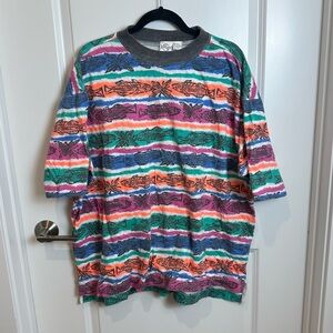 Vintage 90's Jantzen Fish Striped T-Shirt